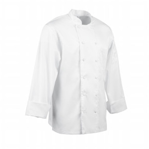 Veste de Cuisine Mixte Blanche à Manches Longues Calgary - Taille M - Chef Works - Fourniresto