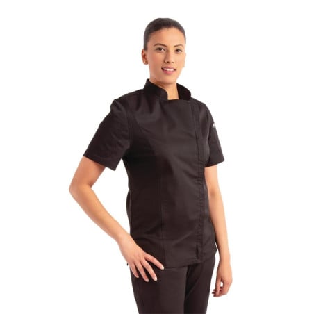 Black Zippered Kitchen Jacket for Women Springfield - Size XXL - Chef Works - Fourniresto