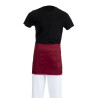 Tablier de Serveur Court Bordeaux en Polycoton 373 x 750 mm - Whites Chefs Clothing - Fourniresto