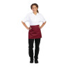 Short Bordeaux Server Apron in Polycotton 373 x 750 mm - Whites Chefs Clothing - Fourniresto