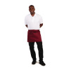 Short Bordeaux Server Apron in Polycotton 373 x 750 mm - Whites Chefs Clothing - Fourniresto