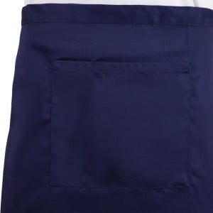 Tablier de Serveur Court Bleu Marine en Polycoton 373 x 750 mm - Whites Chefs Clothing - Fourniresto