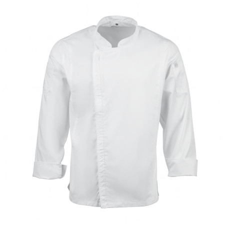 Veste de Cuisine Mixte à Fermeture Eclair Blanche Hartford - Taille L - Chef Works - Fourniresto