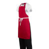 Red Polycotton Bib Apron - Whites Chefs Clothing - Fourniresto