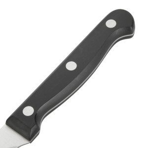 Couteau À Viande À Manche Noir Lame Dentée 215 Mm - Lot De 12 - Olympia - Fourniresto