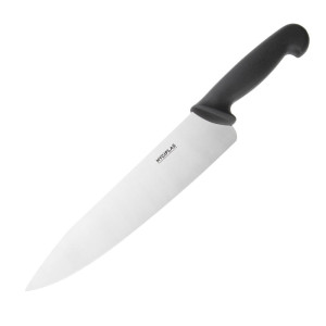 Couteau De Cuisinier Noir Lame De 25,5 Cm - Hygiplas - Fourniresto