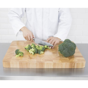 Rectangular Wooden Chopping Board 610 x 455 mm - Vogue - Fourniresto