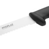 Serrated Black Carving Knife Blade 25.5 cm - Hygiplas - Fourniresto