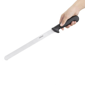 Serrated Black Carving Knife Blade 30.5 cm - Hygiplas - Fourniresto