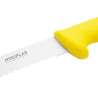 Yellow Serrated Blade Slicing Knife 25.5 cm - Hygiplas - Fourniresto