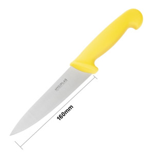 Couteau De Cuisinier Jaune Lame 16 Cm - Hygiplas - Fourniresto