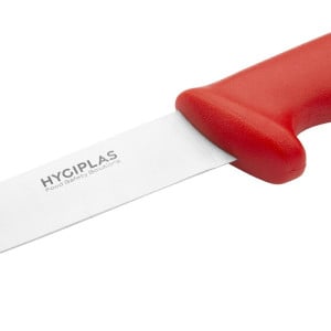 Red 15 cm Rigid Blade Boning Knife - Hygiplas - Fourniresto