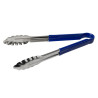 Blue Stainless Steel 300 mm Serving Tongs - Vogue - Fourniresto