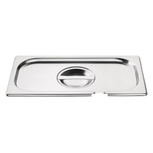 Stainless Steel Lid Gn 1/3 With Notch - Vogue - Fourniresto