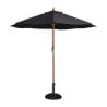 Black Round Parasol Ø 2.5 M - Bolero - Fourniresto