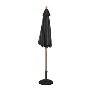 Black Round Parasol Ø 2.5 M - Bolero - Fourniresto