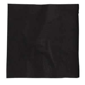 Black Cocktail Napkins 2 Ply 250 X 250 Mm - Pack of 2000 - FourniResto - Fourniresto