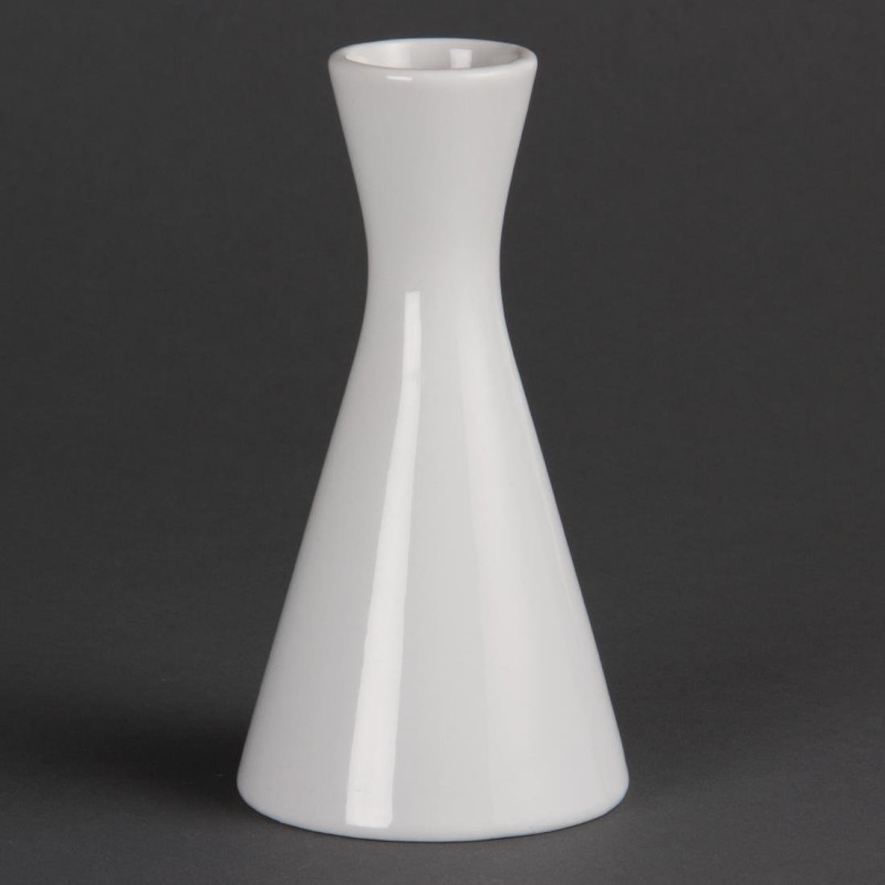 White Bottle Vase 140 mm - Set of 6 - Olympia - Fourniresto