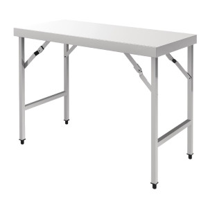 Folding Stainless Steel Table 1200 mm - Vogue - Fourniresto