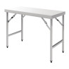 Folding Stainless Steel Table 1200 mm - Vogue - Fourniresto