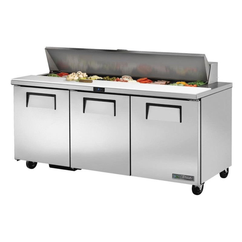 Comptoir de Préparation en Inox 3 Portes 538 L - TRUE - Fourniresto