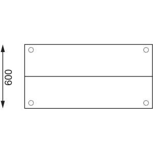 Ανοξείδωτο τραπέζι με 2 ανώτερα ράφια 1200 x 600 χιλιοστά - Vogue - Fourniresto