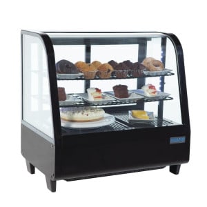 Μαύρο Ψυγείο Βιτρίνας Πάγκου - 100 L - Polar