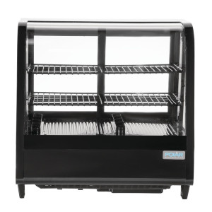 Μαύρο Ψυγείο Βιτρίνας Πάγκου - 100 L - Polar
