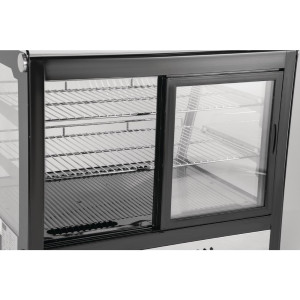 Μαύρη Ψυχόμενη Βιτρίνα Πάγκου - 120 L - Polar