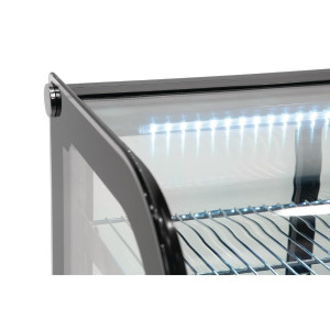 Vitrine Réfrigérée De Comptoir Noire 160 L - Polar - Fourniresto