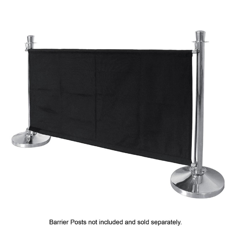 Black Canvas Barrier with Bars and Fixings - Bolero - Fourniresto