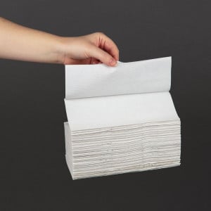 Hand Towel Folding C Fold 2 Ply 160 Sheets - Pack of 15 - Jantex - Fourniresto