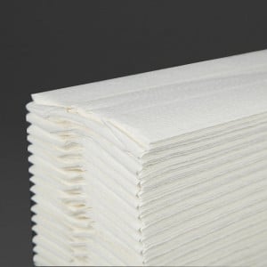 Hand Towel Folding C Fold 2 Ply 160 Sheets - Pack of 15 - Jantex - Fourniresto