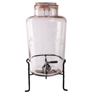 Distributeur d'Eau Rétro en Verre avec Socle 8,5 L - Olympia - Fourniresto