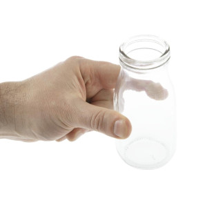 Mini Glass Milk Bottle 200 ml - Pack of 12 - Olympia - Fourniresto