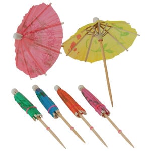 Paper Umbrella in Different Colors - Pack of 144 - Fiesta - Fourniresto