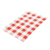 Greaseproof Paper Vichy Red 190 x 310 mm - Pack of 200 - FourniResto - Fourniresto