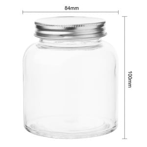 Bocal à Conserve en Verre avec Couvercle à Visser 330 ml - Lot de 6 - Vogue - Fourniresto