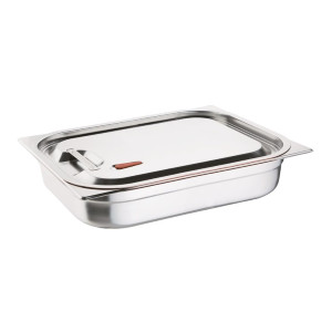 Airtight Stainless Steel and Silicone Lid for GN 1/1 Tray - Vogue - Fourniresto