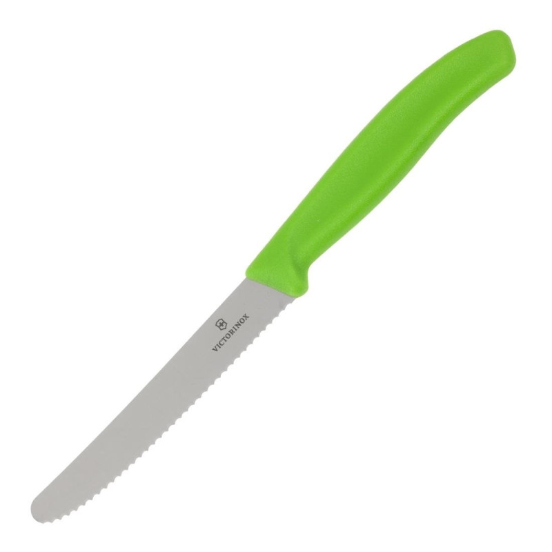 Green Tomato Knife Serrated Blade 11 cm - Victorinox - Fourniresto