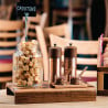 Wood and Copper Salt and Pepper Mills 150 mm - Olympia - Fourniresto