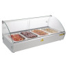 Slim 220L Heated Self-Service Display Case - Buffalo - Fourniresto