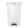 Κάδος με πεντάλ Slim Jim StepOn 50L λευκός - Rubbermaid - Fourniresto