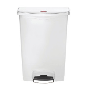 Κάδος με πεντάλ Slim Jim StepOn λευκός 90L - Rubbermaid - Fourniresto