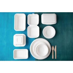 Assiettes en Bagasse Compostables 17,9cm - Lot de 50  - Fiesta Green - Fourniresto