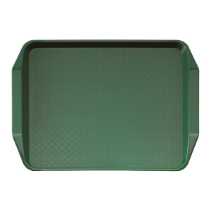 Plateau Rectangulaire Vert avec Poignées en Polypropylène Fast Food 430mm - Cambro - Fourniresto