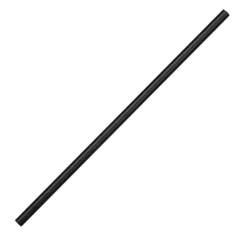 Black Compostable Paper Straws 210mm - Pack of 250 - Fiesta Green - Fourniresto