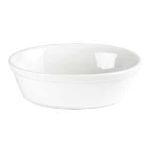 White Oval Gratin Dishes 161 x 116mm - Set of 6 - Olympia - Fourniresto