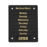 Opening Hours Sign - FourniResto - Fourniresto