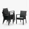 Rattan Armchairs In Anthracite Grey - Bolero - Fourniresto